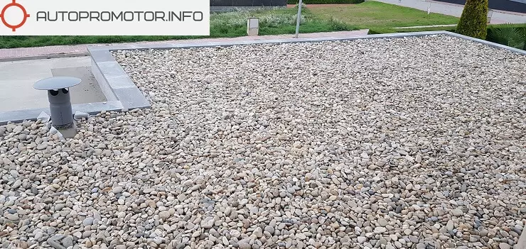 piedra redonda cubierta ático tejado plano